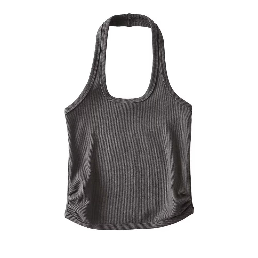 Square Collar Slim-Fit Vest Sling Top