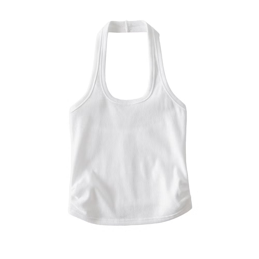 Square Collar Slim-Fit Vest Sling Top