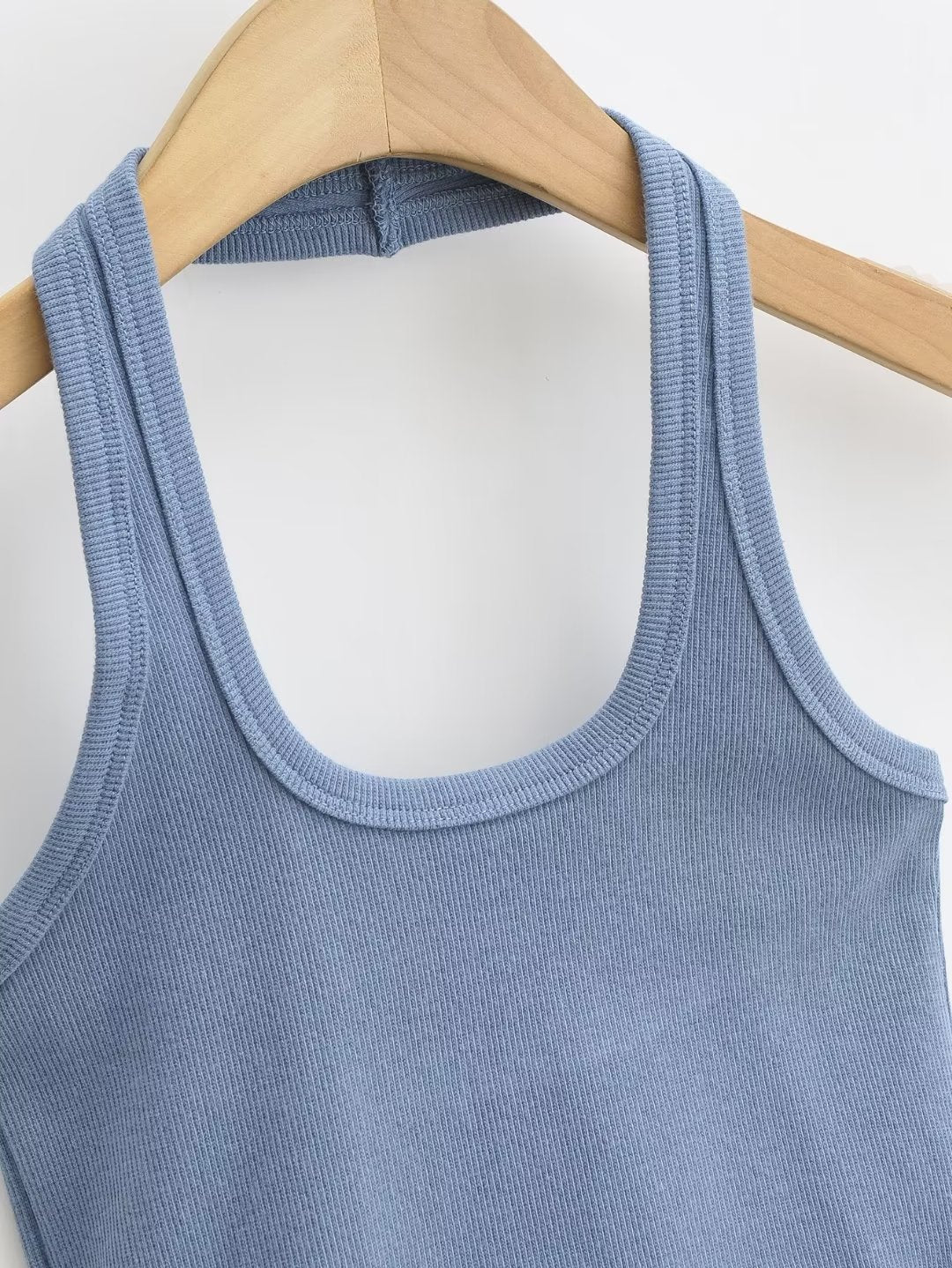 Square Collar Slim-Fit Vest Sling Top