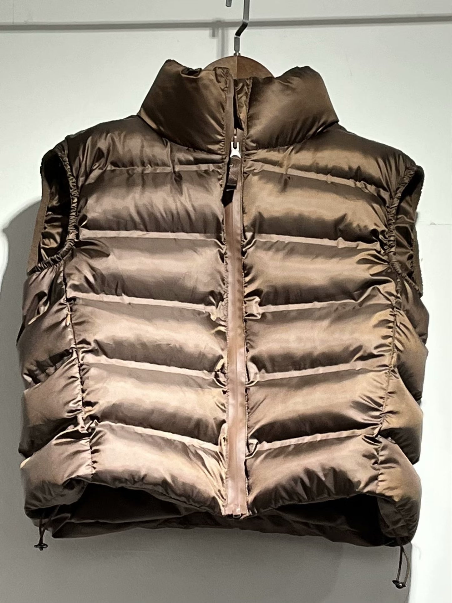 Sleeveless Stand-Collar Cotton-Padded Vest Jacket