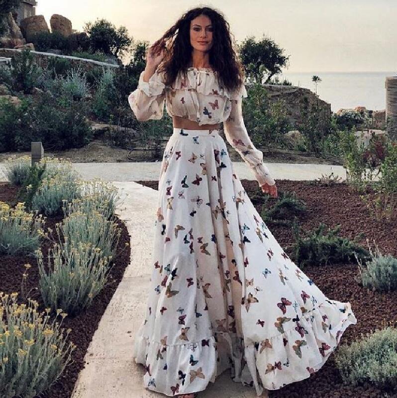 Butterfly Bohemian Wide Hem Set
