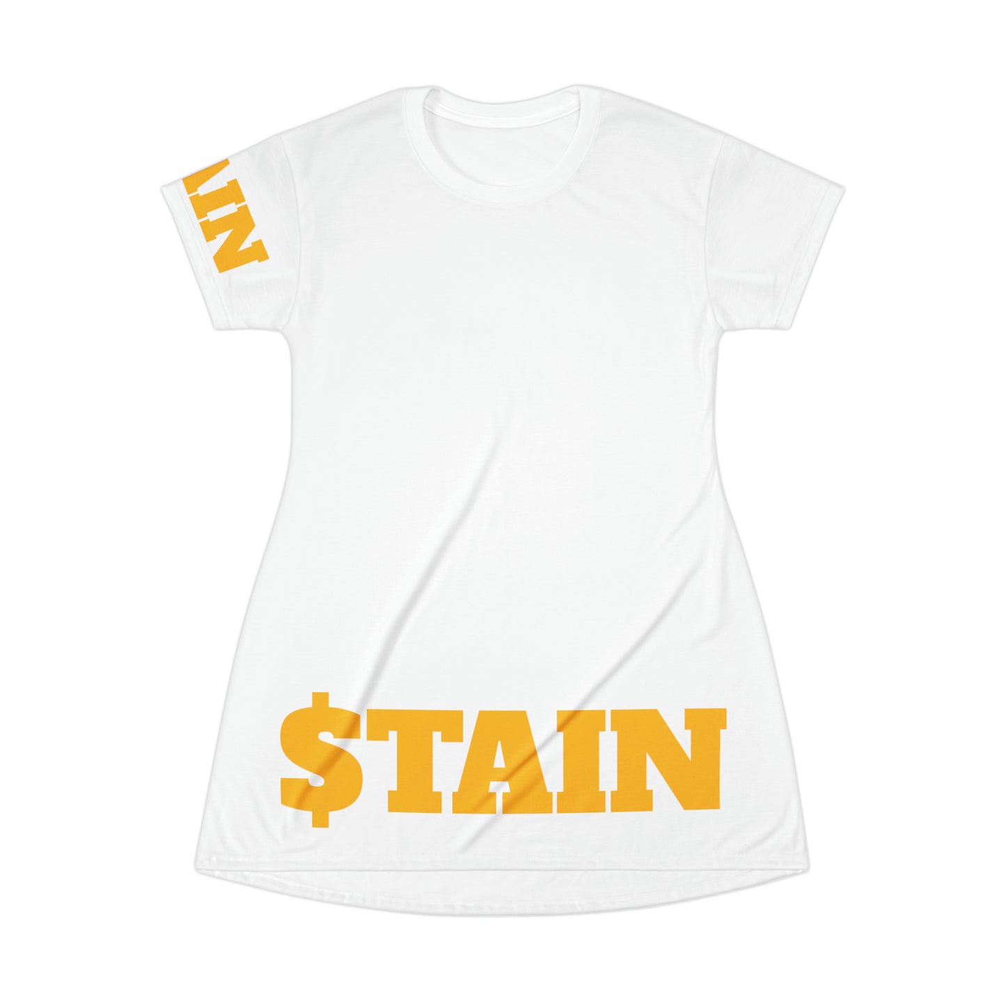 STAIN T-Shirt Dress Yellow-Gold (7479082516568)