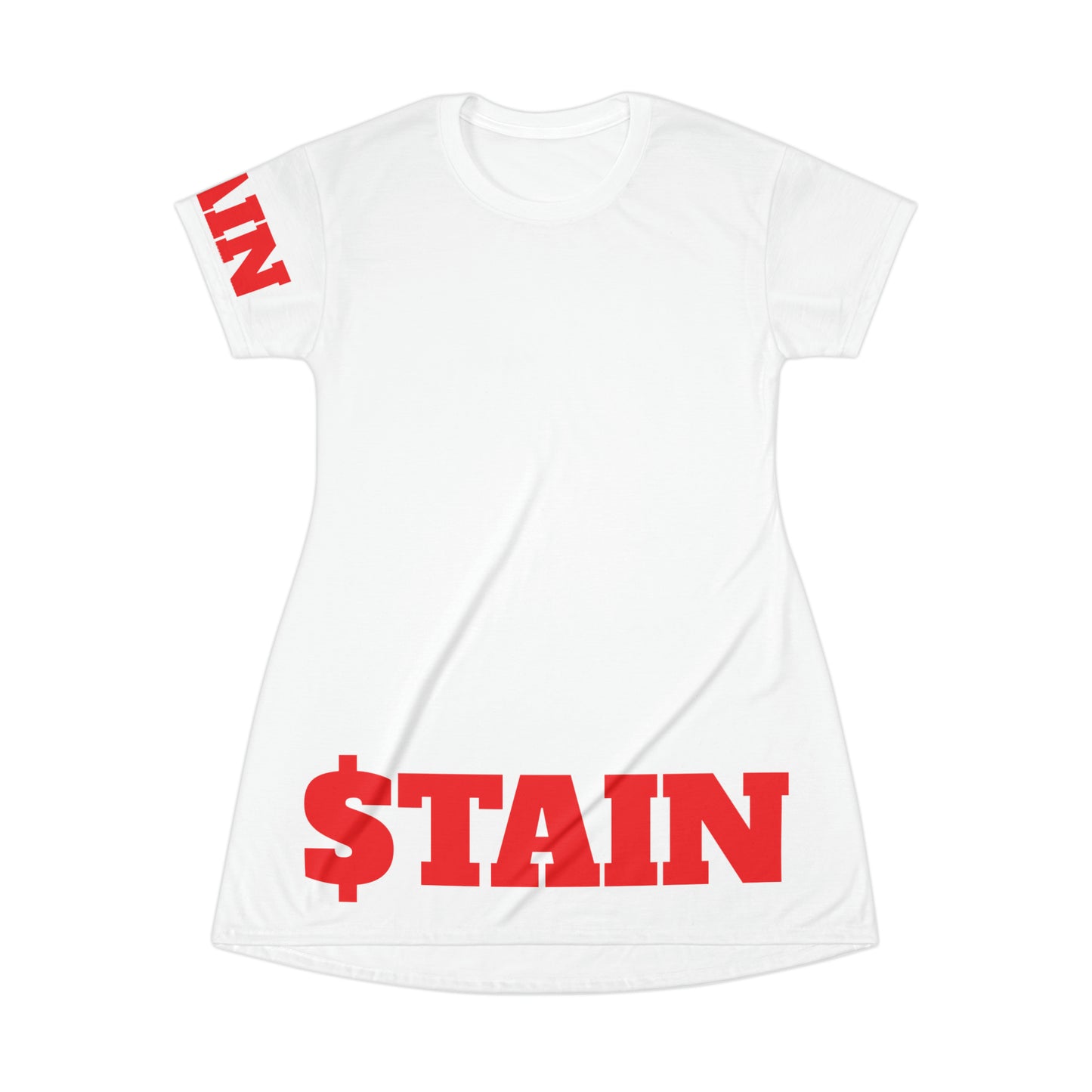 STAIN T-Shirt Dress Red (7479082221656)