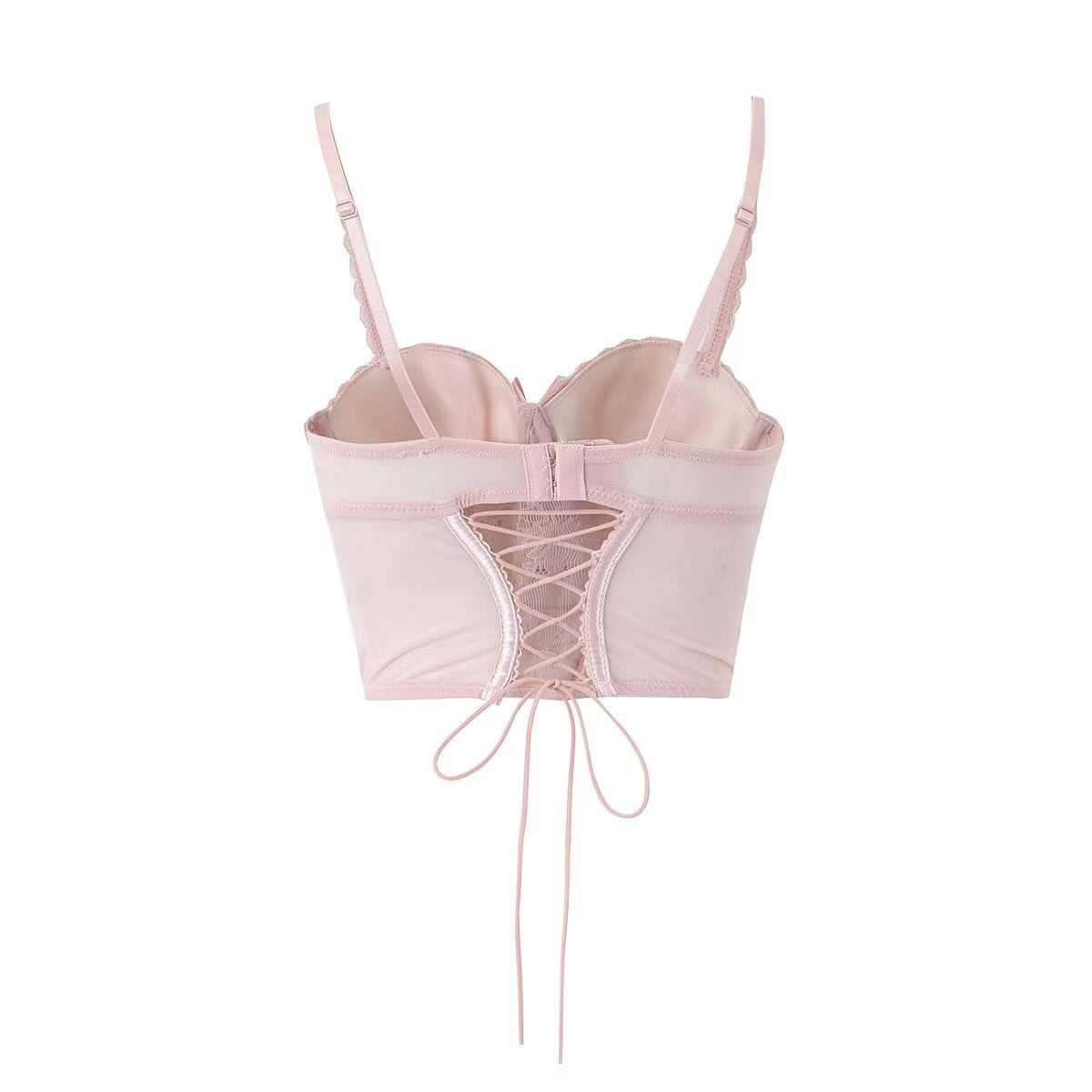 Bow-Lace Corset Crop-Top