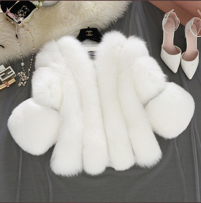 Short-Stitching Fur Coat