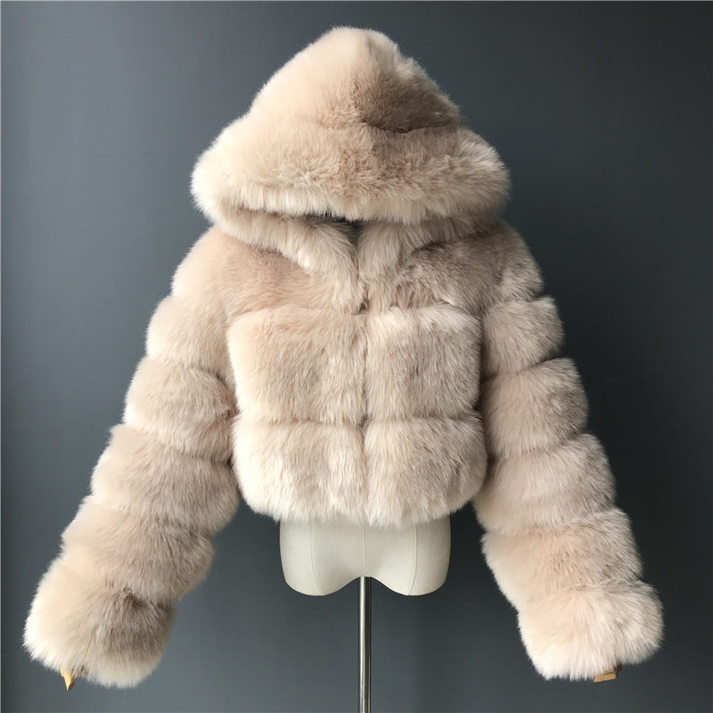 Me So Warm! - Chunky Hooded Fur Coat (7516640280664)