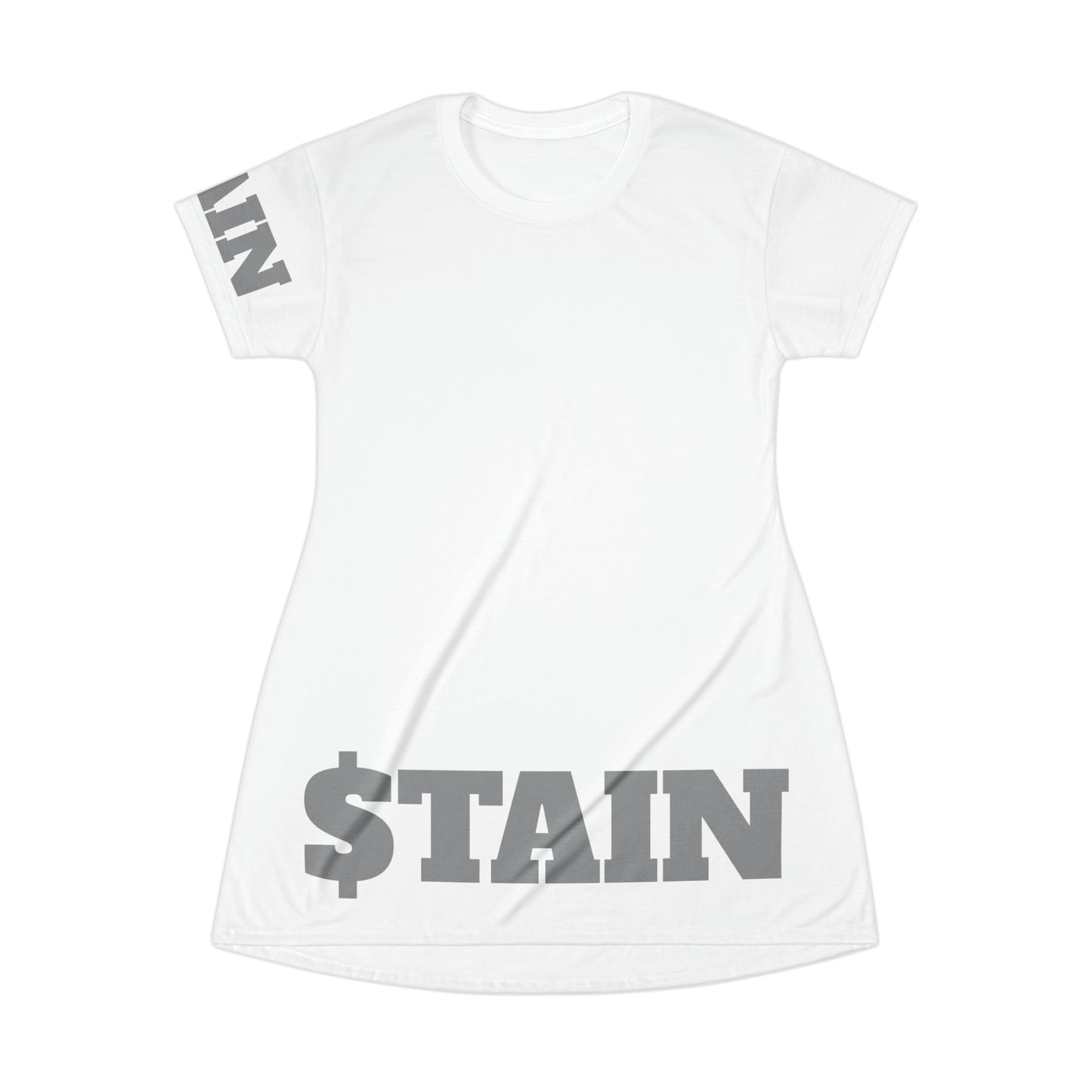STAIN T-Shirt Dress Silver (7479081631832)