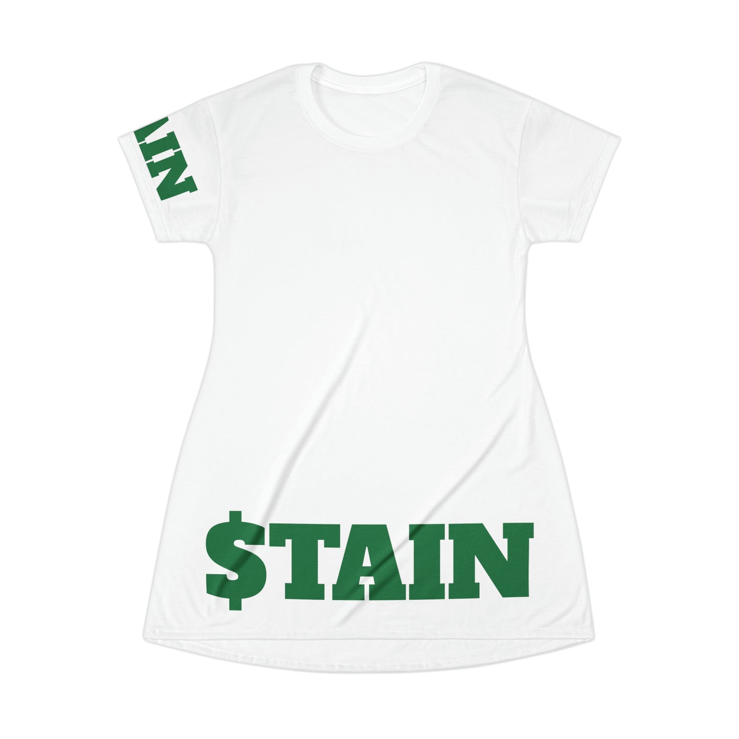 STAIN T-Shirt Dress Green (7479083794520)