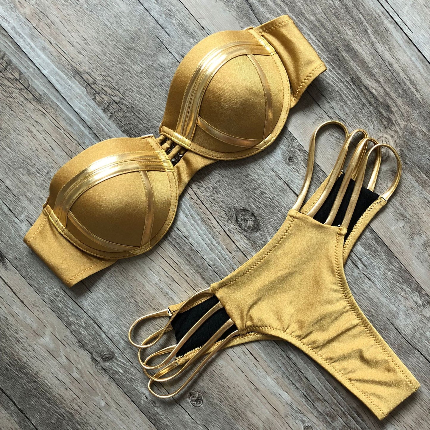 Split-Solid - Bikini Swimsuit (7516537258072)