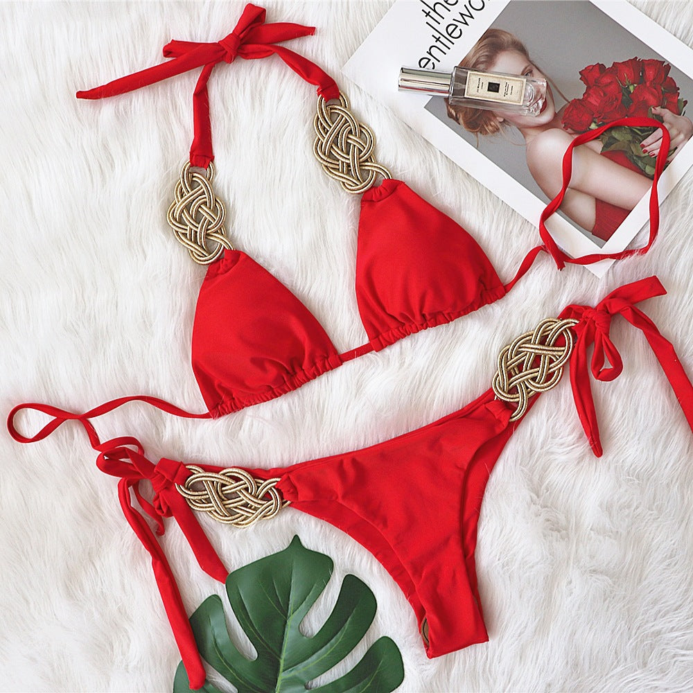 Hand-Woven Solid Color - Bikini (7516577857624)