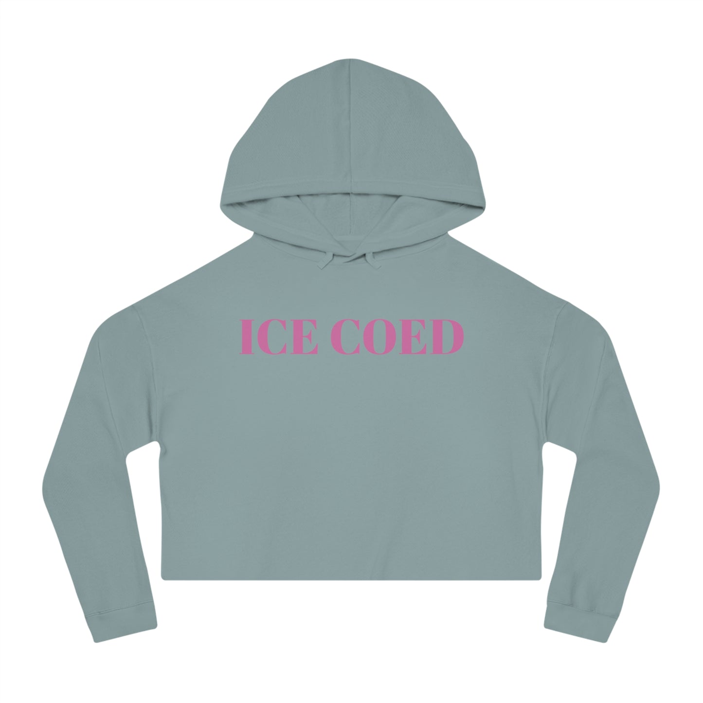 ICE COED - Cropped Hooded Sweatshirt Magenta (7479265787992)