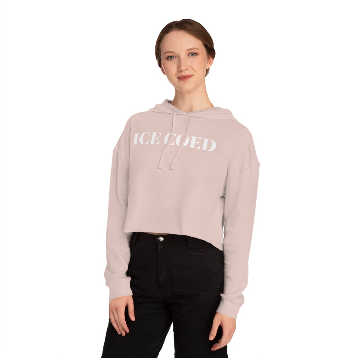 ICE COED - Cropped Hooded Sweatshirt (7479267197016)