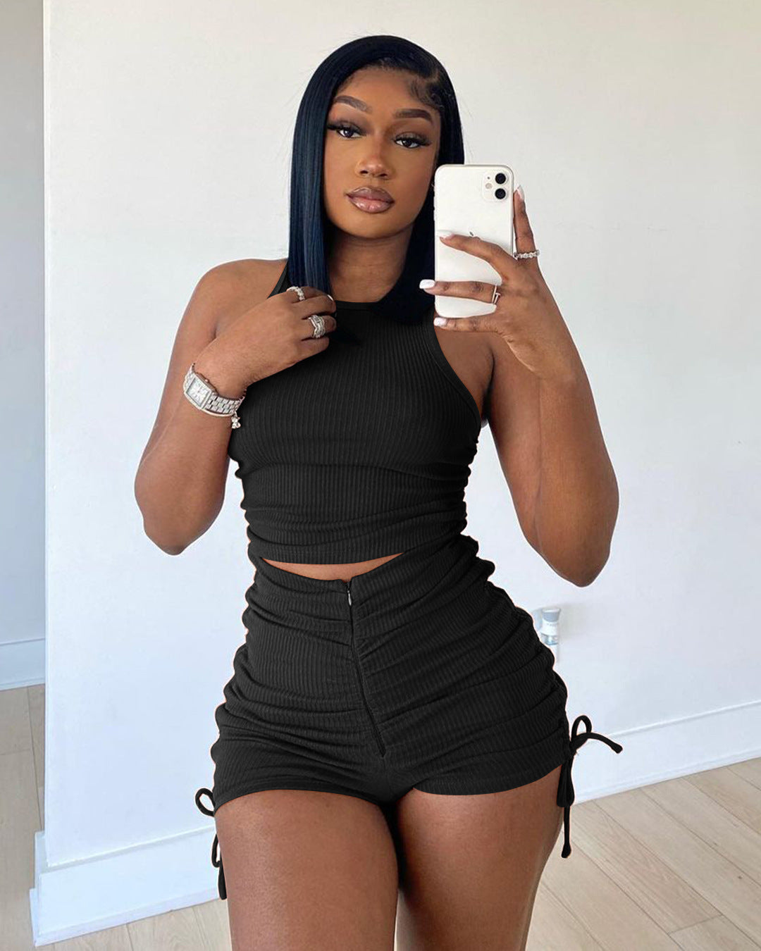 Ruched Two-Piece Set