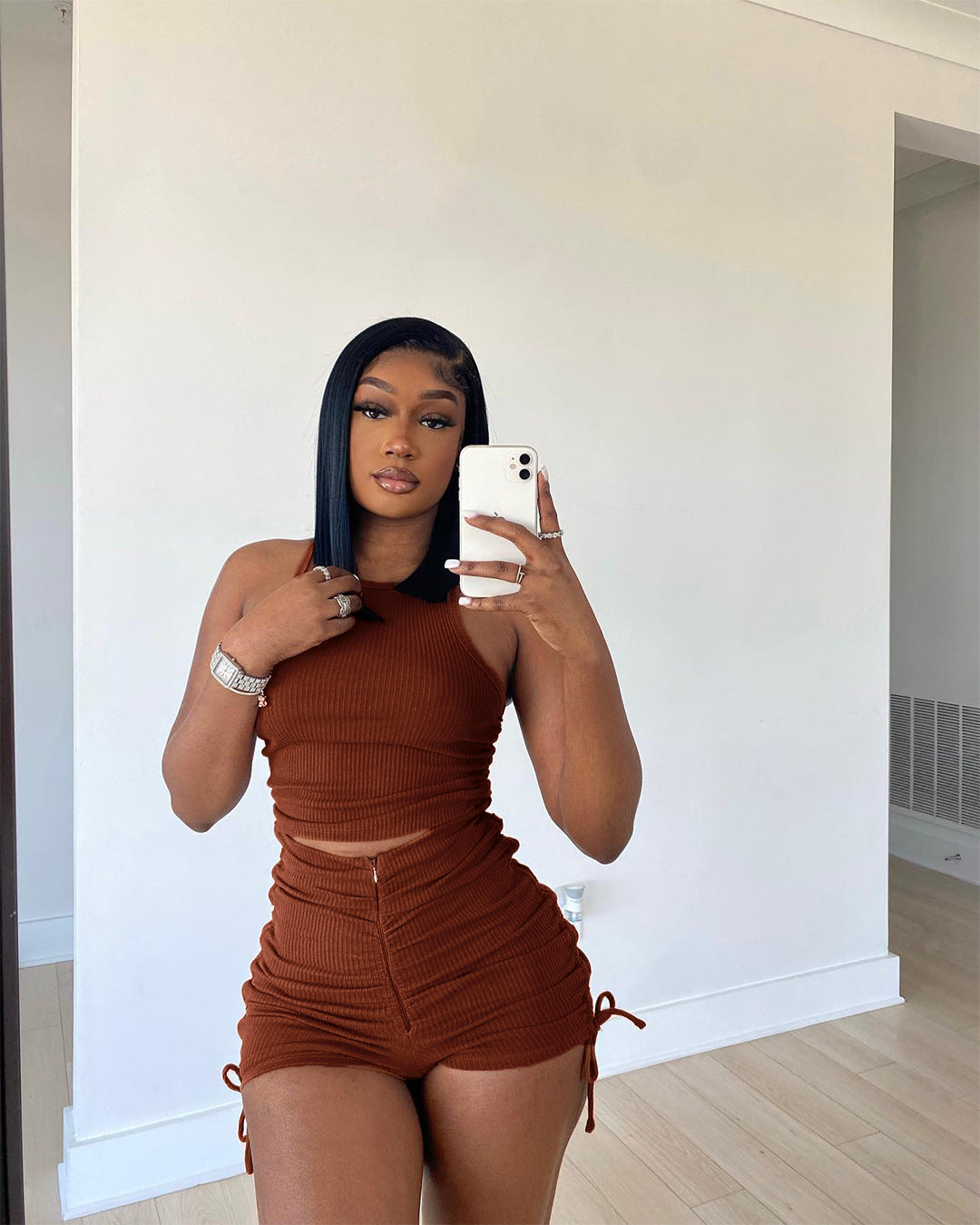 Ruched Two-Piece Set