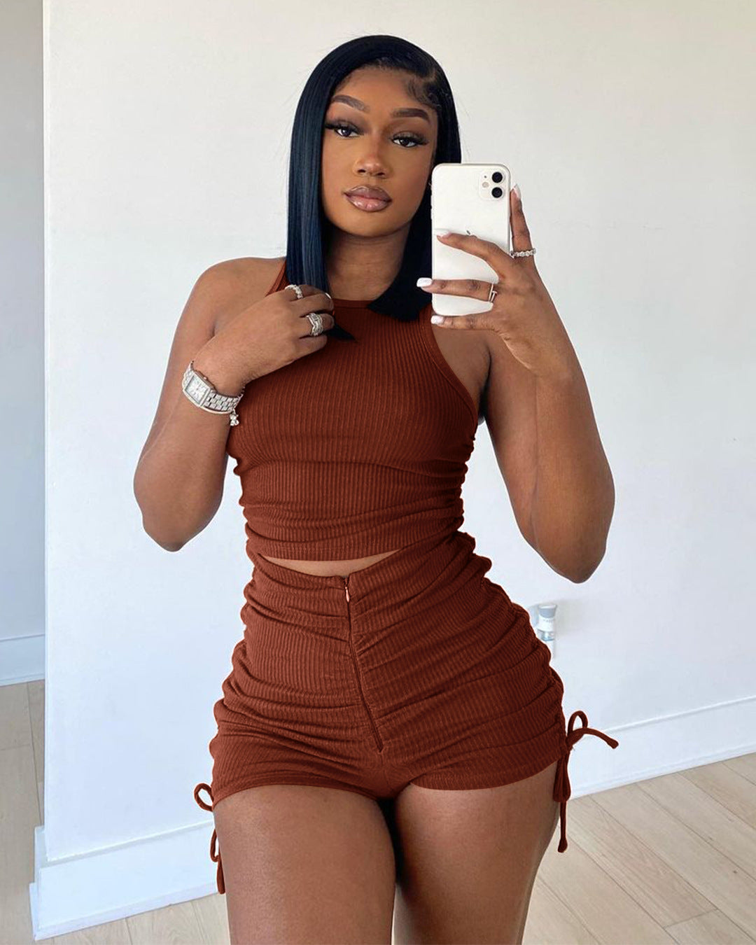 Ruched Two-Piece Set