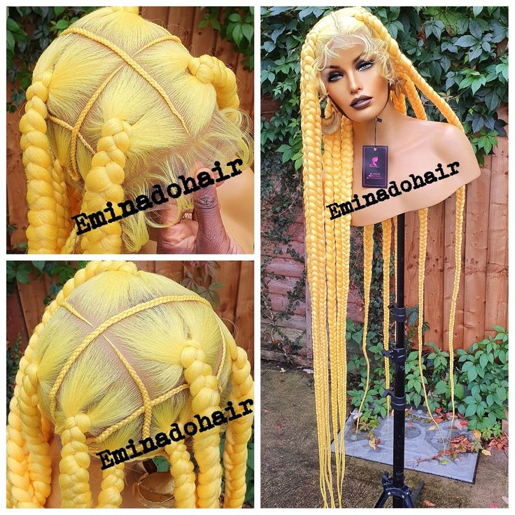 Knotless Yellow Braided Wig