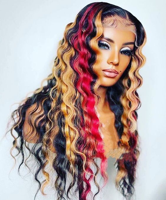 Black Mixed Brown Wig