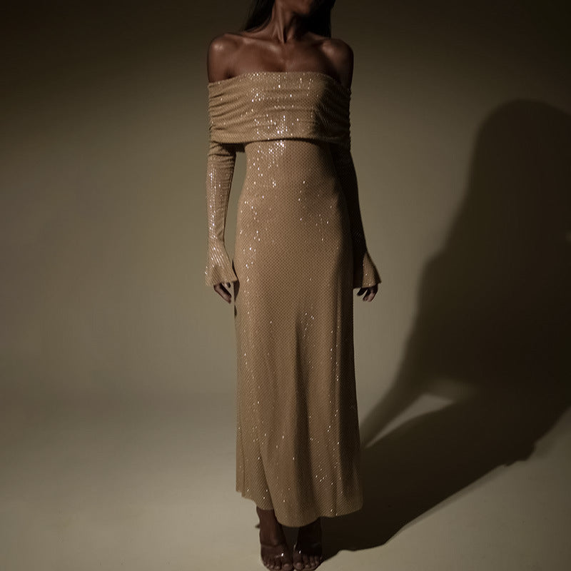 Maxi Slim - Elegant Panel Slim-Fit Maxi Dress (7516489449560)