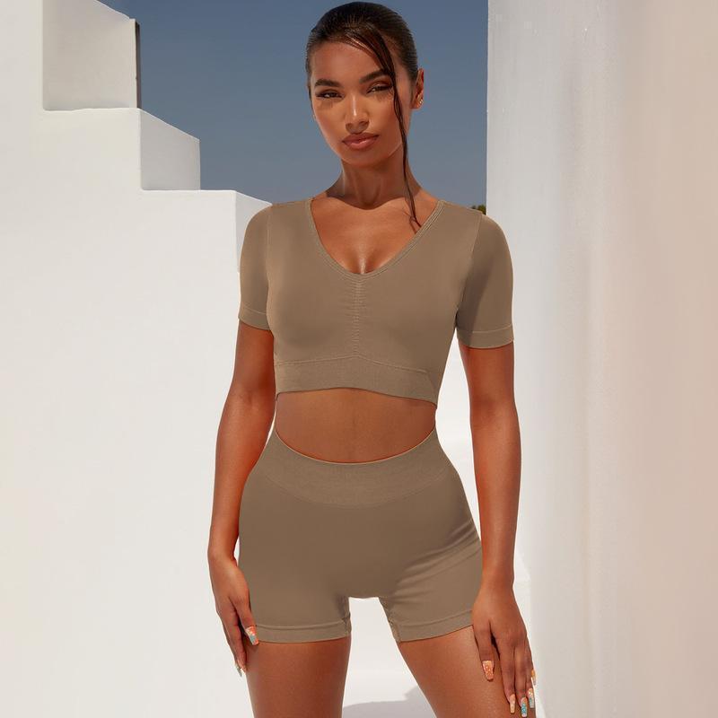 About Fitness - High-Waist Hip Lift Fitness Suit Set (7516861169752)