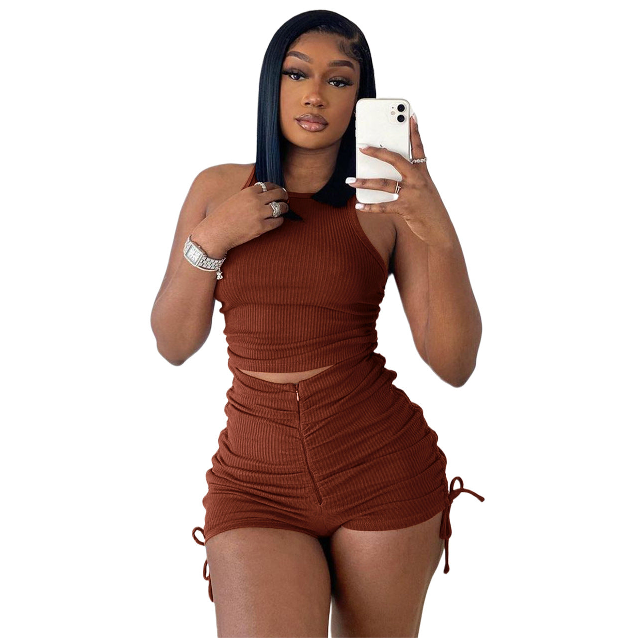 Ruched Two-Piece Set