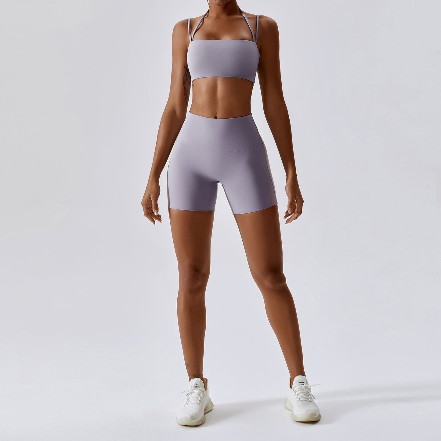 Double Straps - Sports Cami & Yoga Bottoms Set (7516858941528)