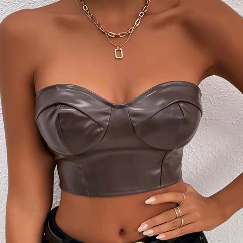 Solid Color Cropped Tube-Top