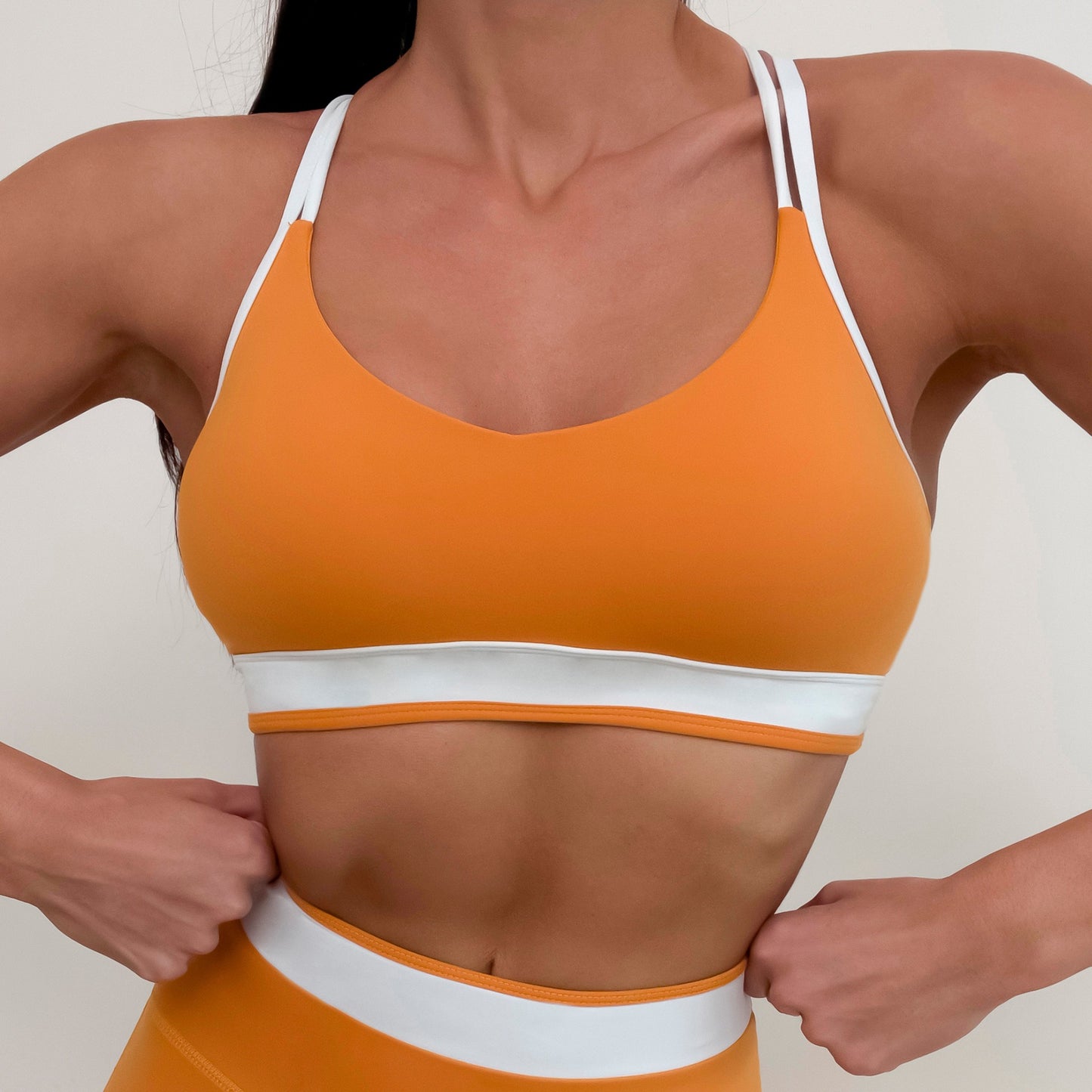 Crossy-Back - Contrast Color Sleeveless Yoga Set (7520694730840)