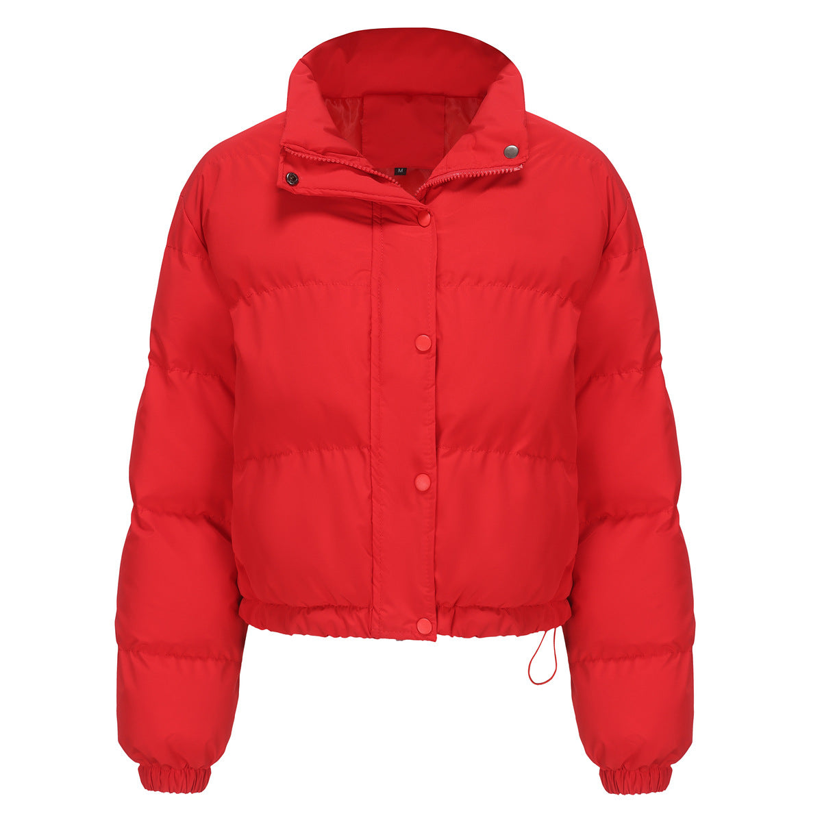 Short Cotton Jacket Long Sleeves High Collar Cotton-Padded Coat (7516616294488)