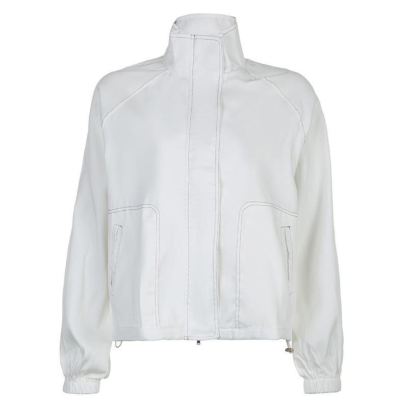 Basic Open-Line Split Woven Coat