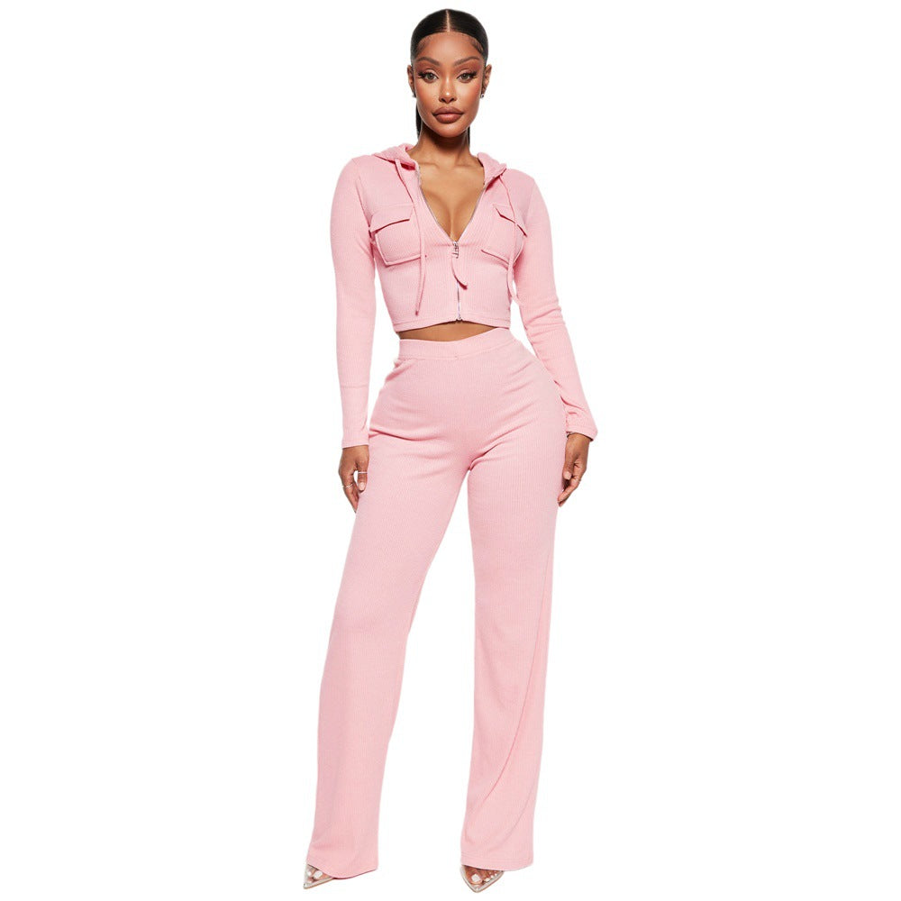 Another Comfy Set - Knitted Hooded Cardigan Two-Piece Set (7516850880600)