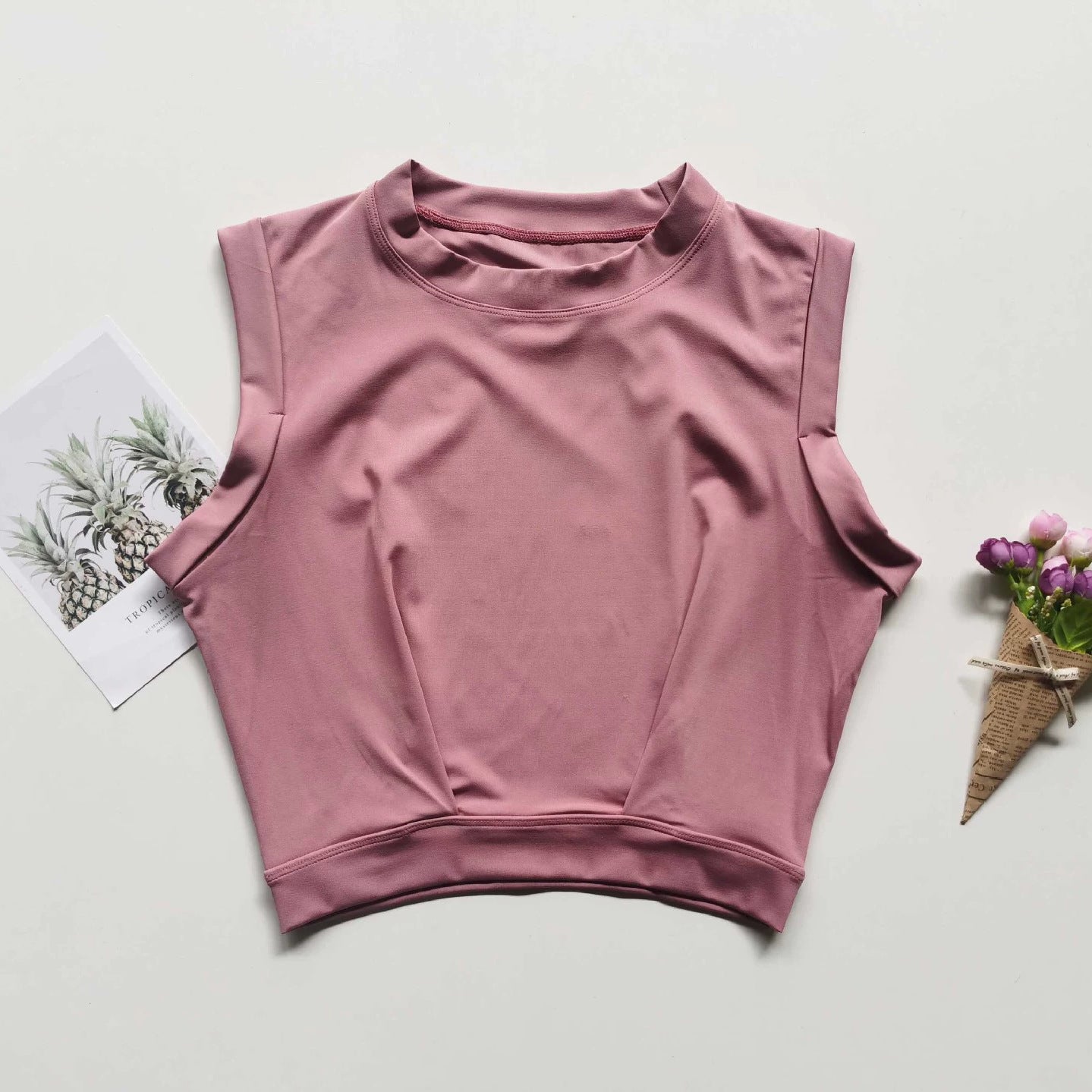 Sleeveless Vest Crop-Top