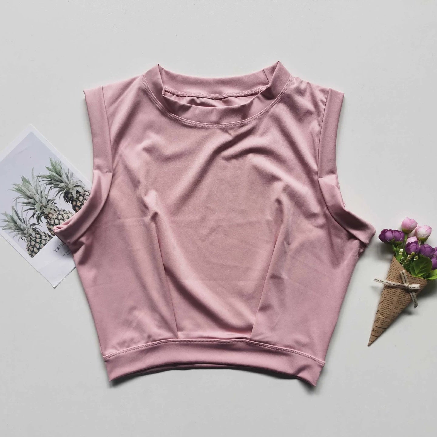 Sleeveless Vest Crop-Top