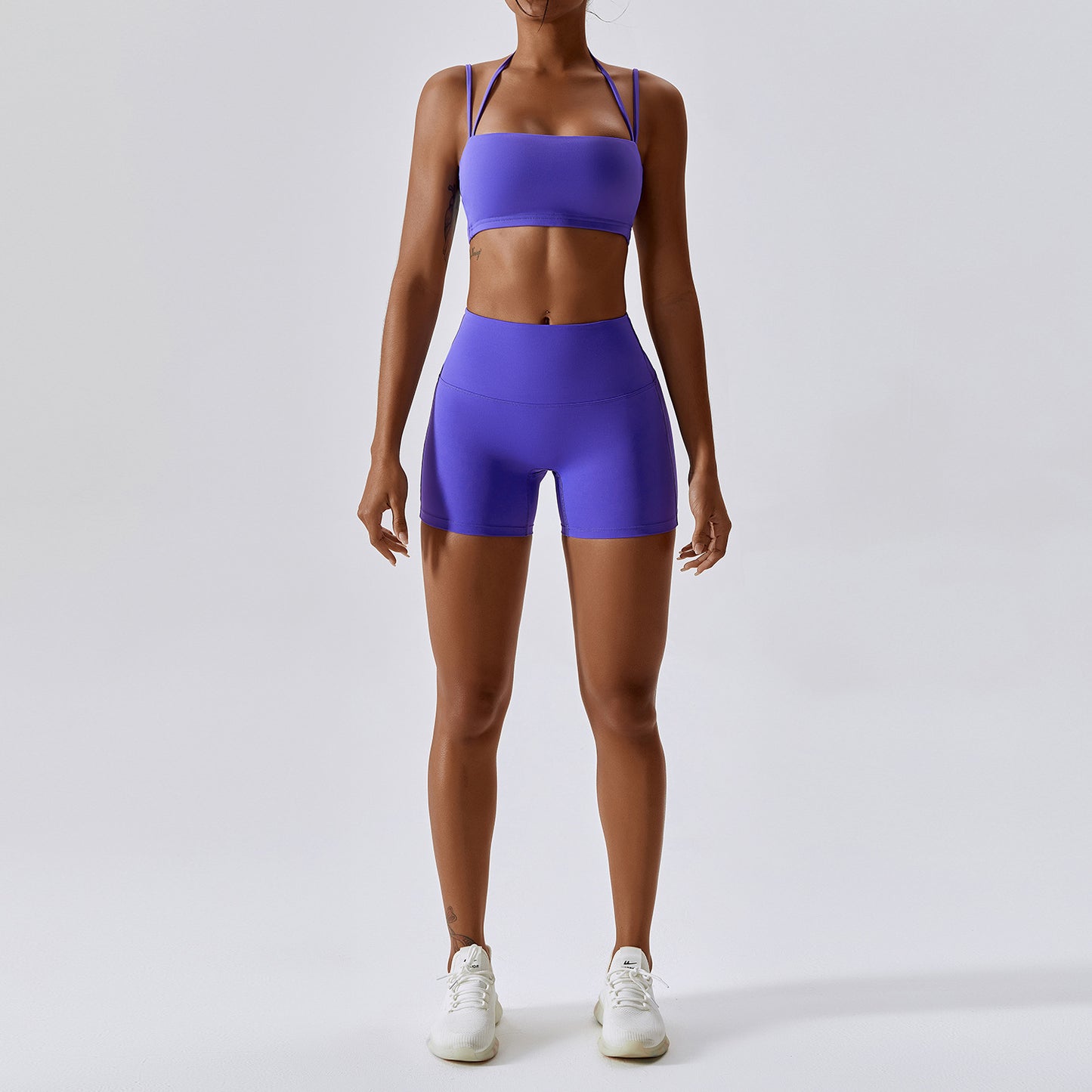 Double Straps - Sports Cami & Yoga Bottoms Set (7516858941528)