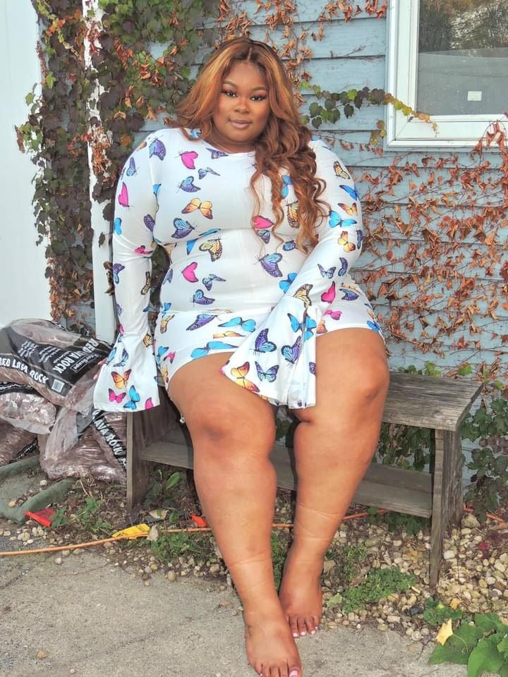 Plus-Size Butterfly Print Sheath Dress