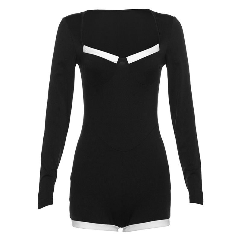 Knitted Low-Cut Color Contrast Romptuxx