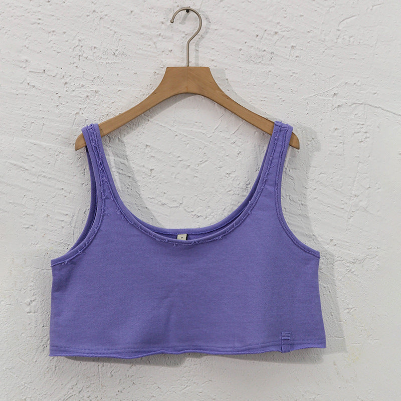 Round Neck Cropped Pullover Crop-Top
