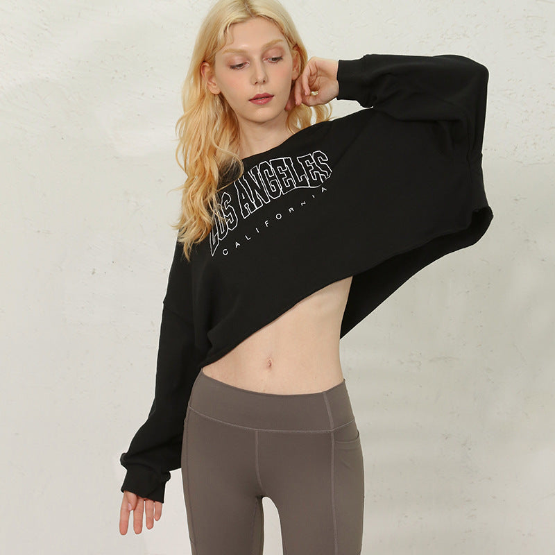 Cropped Slimming Crop-Top Sweater - Loose-Fitting (7517806493784)