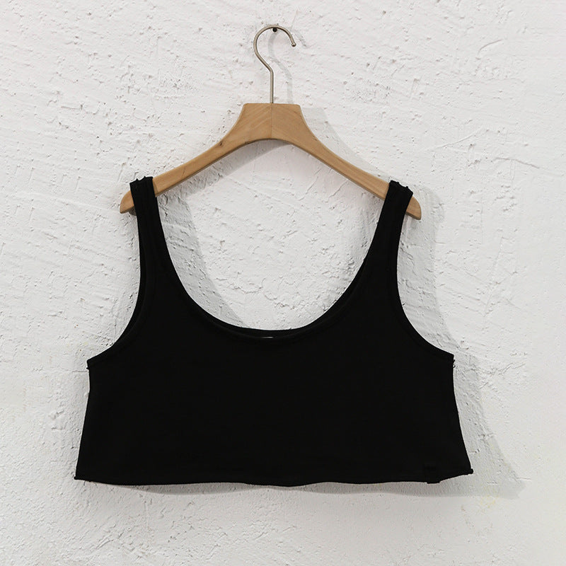 Round Neck Cropped Pullover Crop-Top