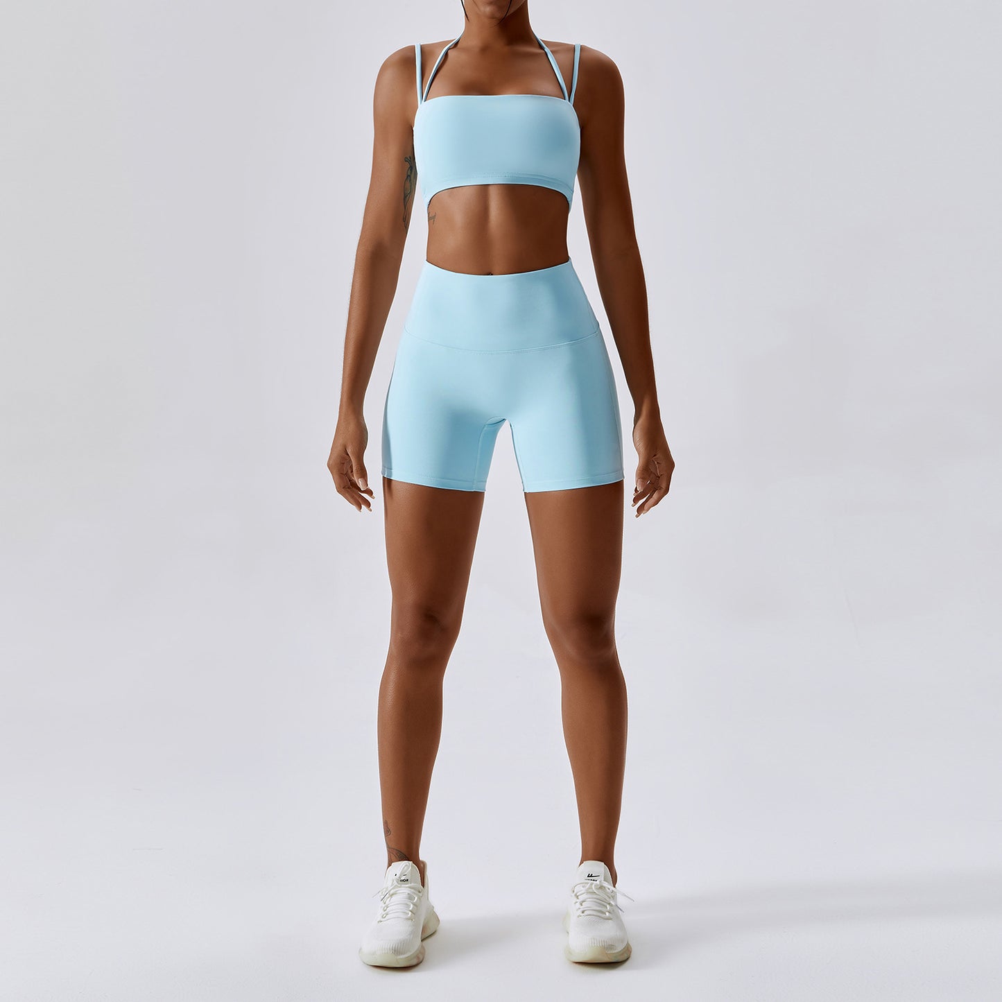 Double Straps - Sports Cami & Yoga Bottoms Set (7516858941528)