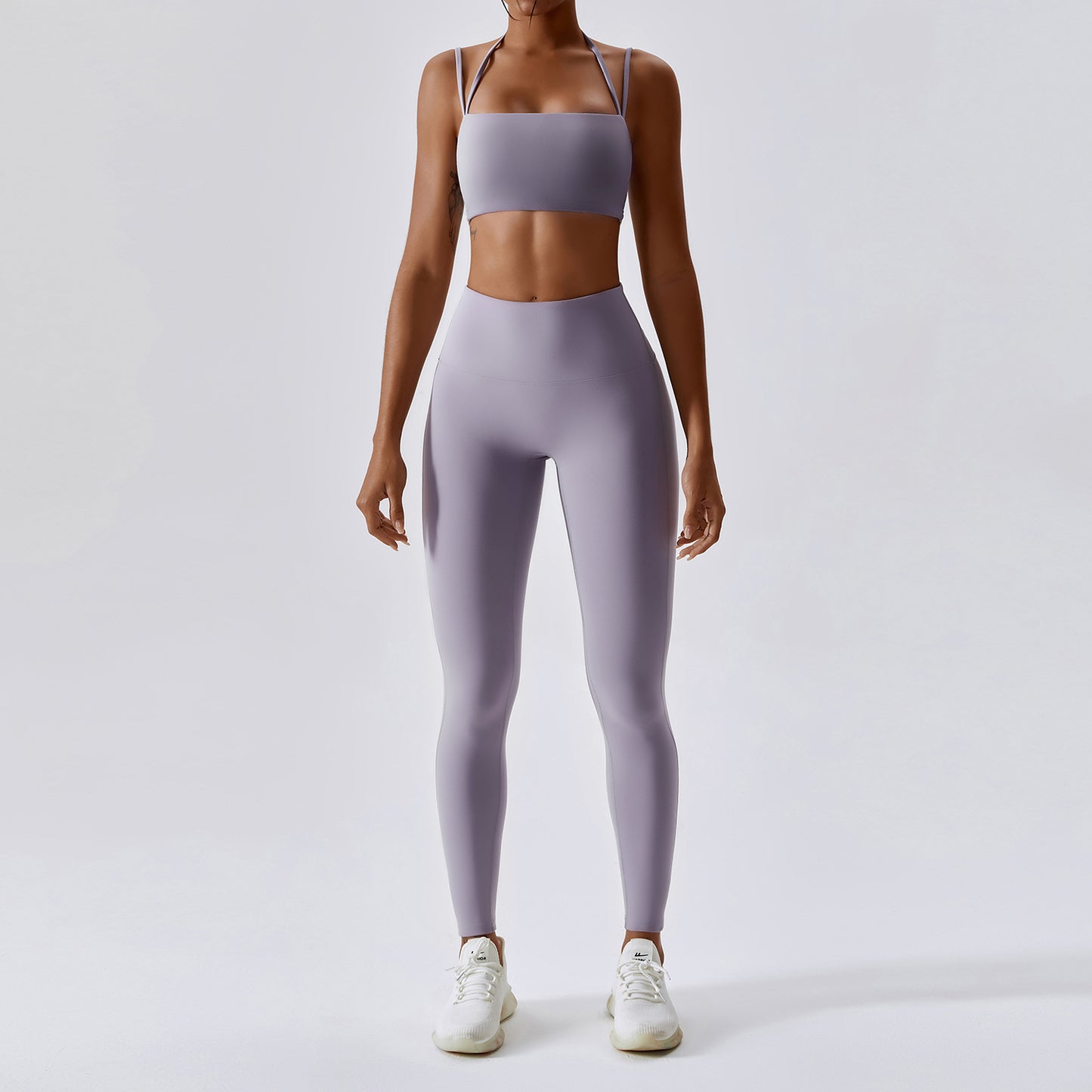 Double Straps - Sports Cami & Yoga Bottoms Set (7516858941528)
