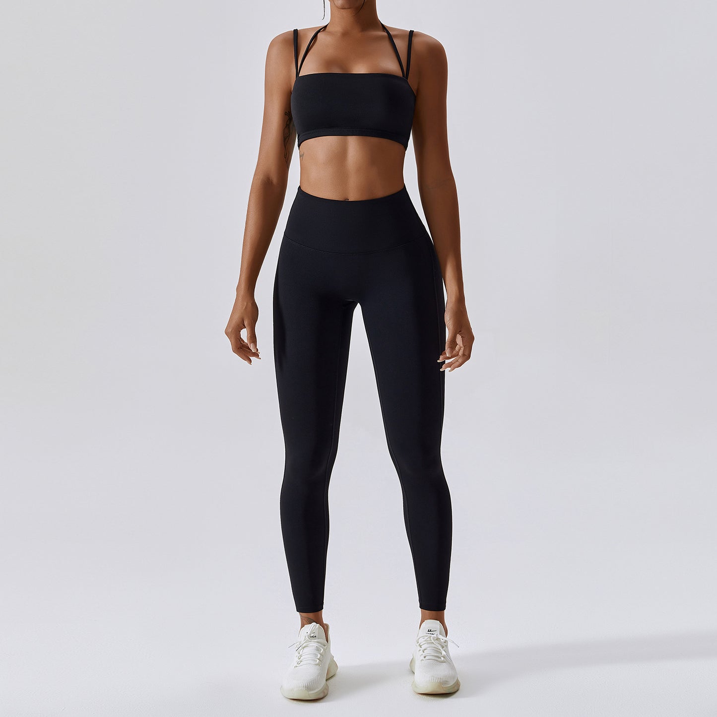 Double Straps - Sports Cami & Yoga Bottoms Set (7516858941528)