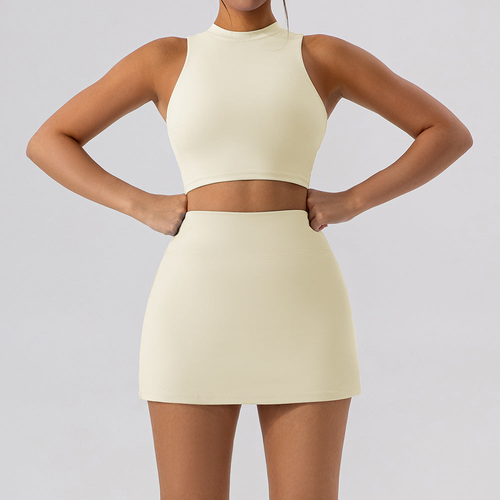 Slim-Fit Sheath Two-Piece Skort Set