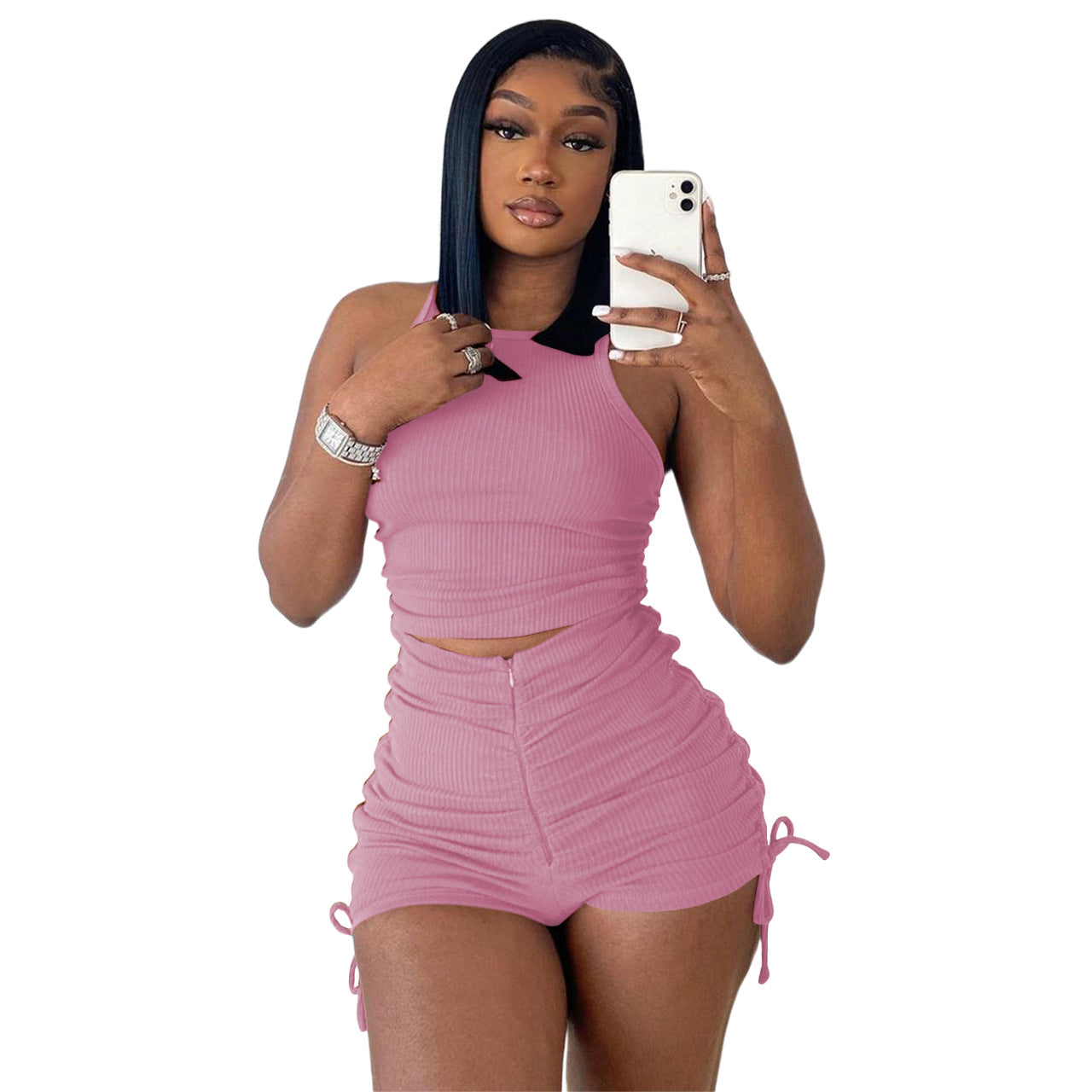 Ruched Two-Piece Set
