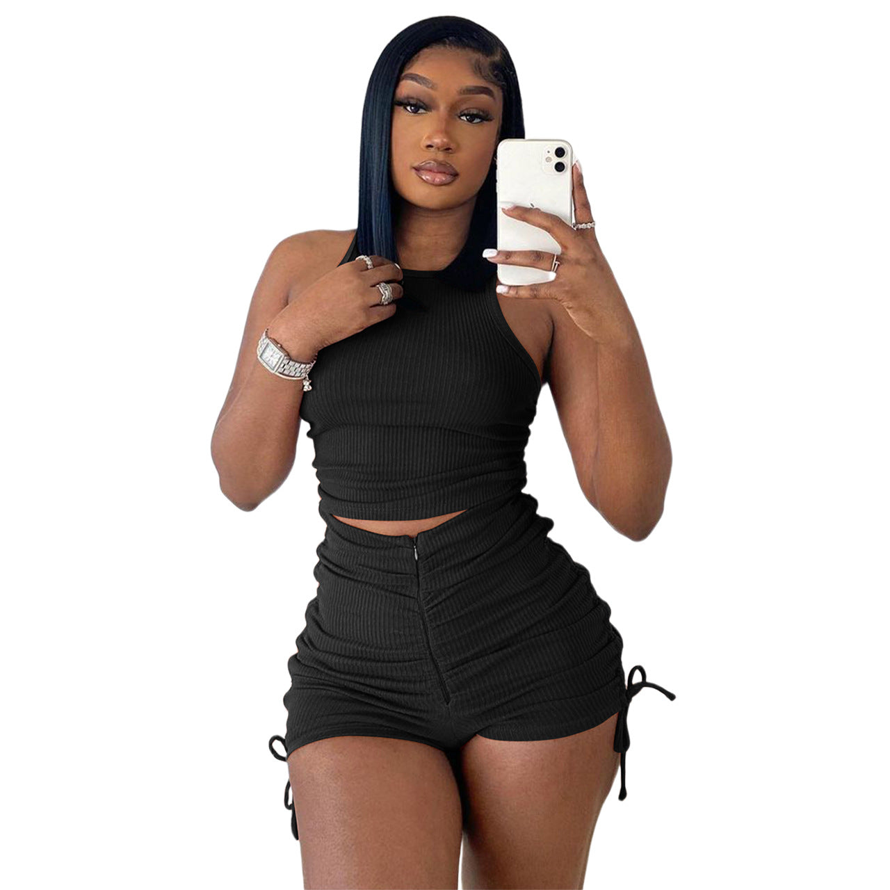Ruched Two-Piece Set
