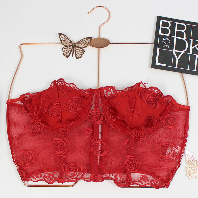 Lace Bandeau - Slim-Fit Crop-Top (7516558721112)