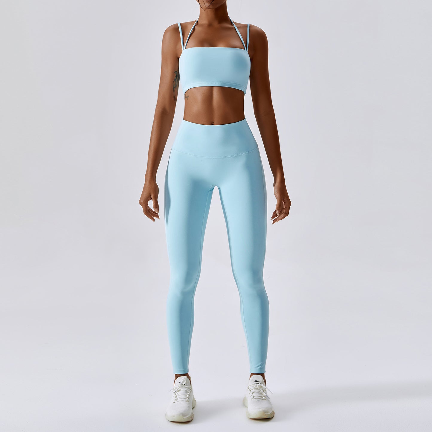 Double Straps - Sports Cami & Yoga Bottoms Set (7516858941528)