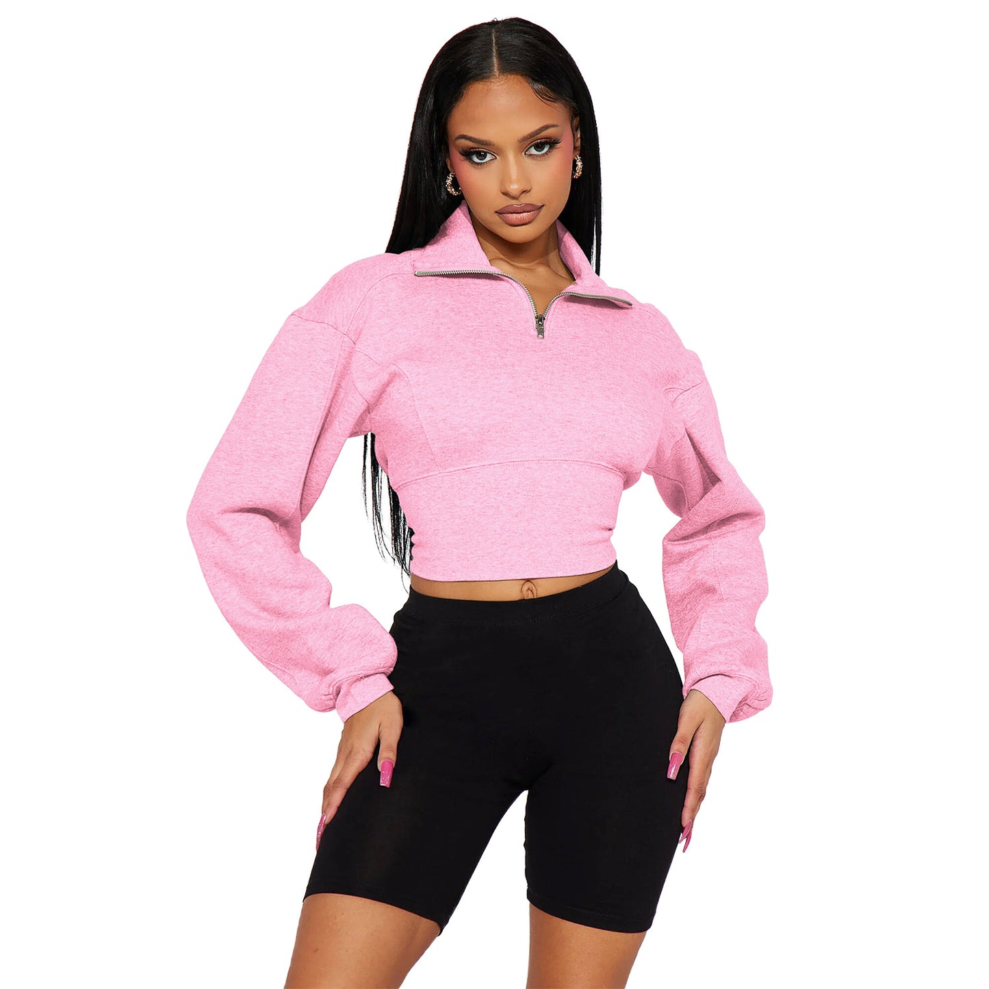 Waist-Sweater - Solid Color Long Sleeves (7517822189656)