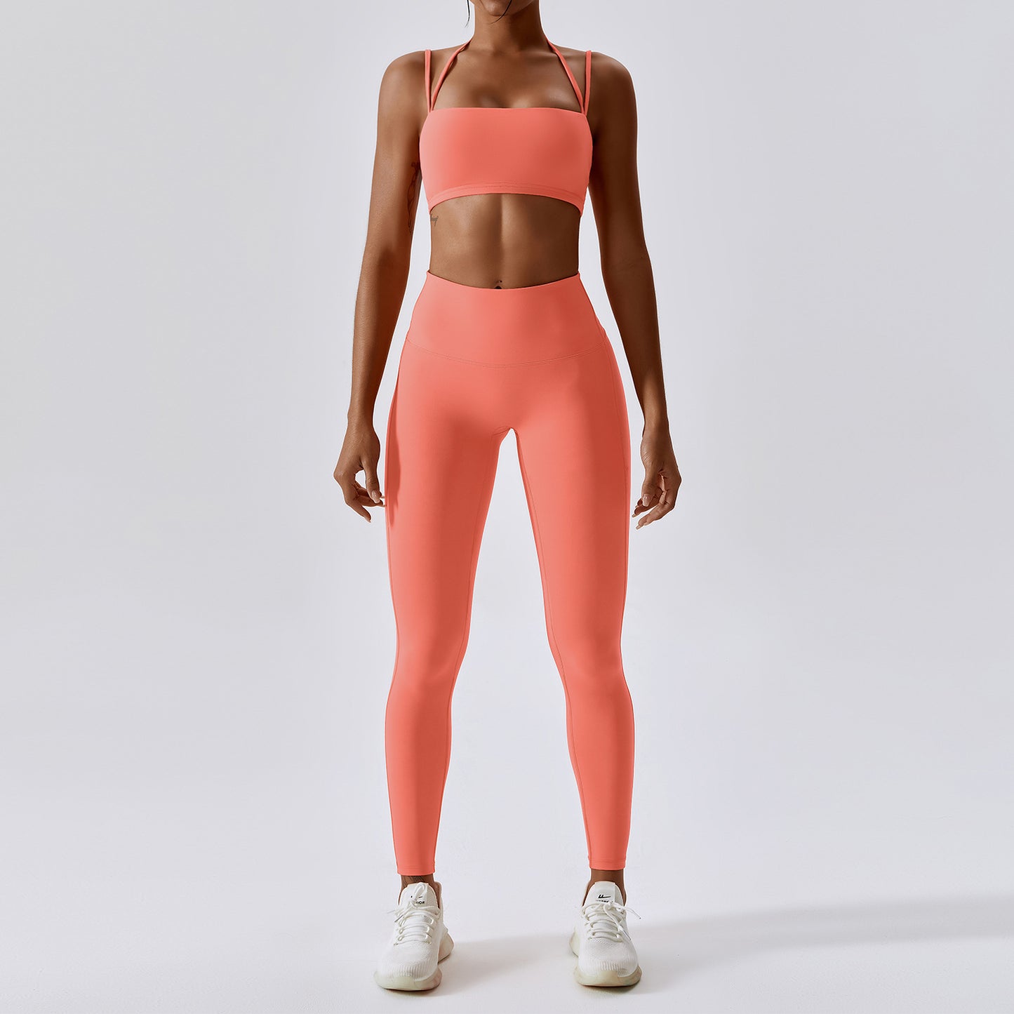 Double Straps - Sports Cami & Yoga Bottoms Set (7516858941528)