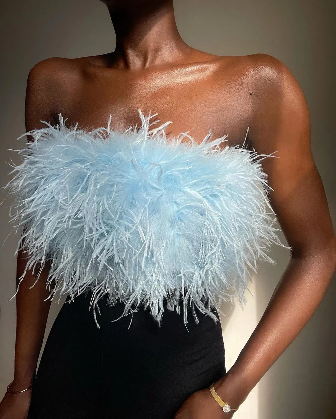 Fur! - Feather Fur Tube Top (7517947854936)