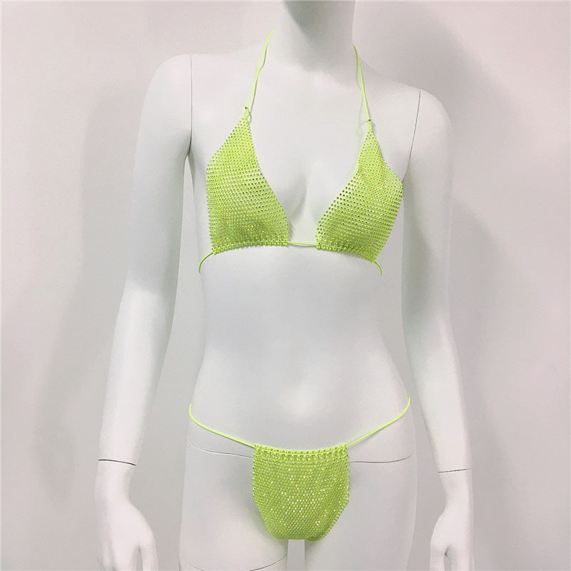 Rhinestones Carnival - Lace-Up Swimset (7516578512984)